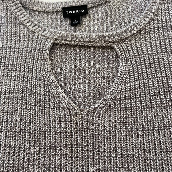Torrid Womens Ribbed Knit Sweater Sz 2X Cottage Grandma Clean Girl Cozy Modest. - Picture 6 of 8